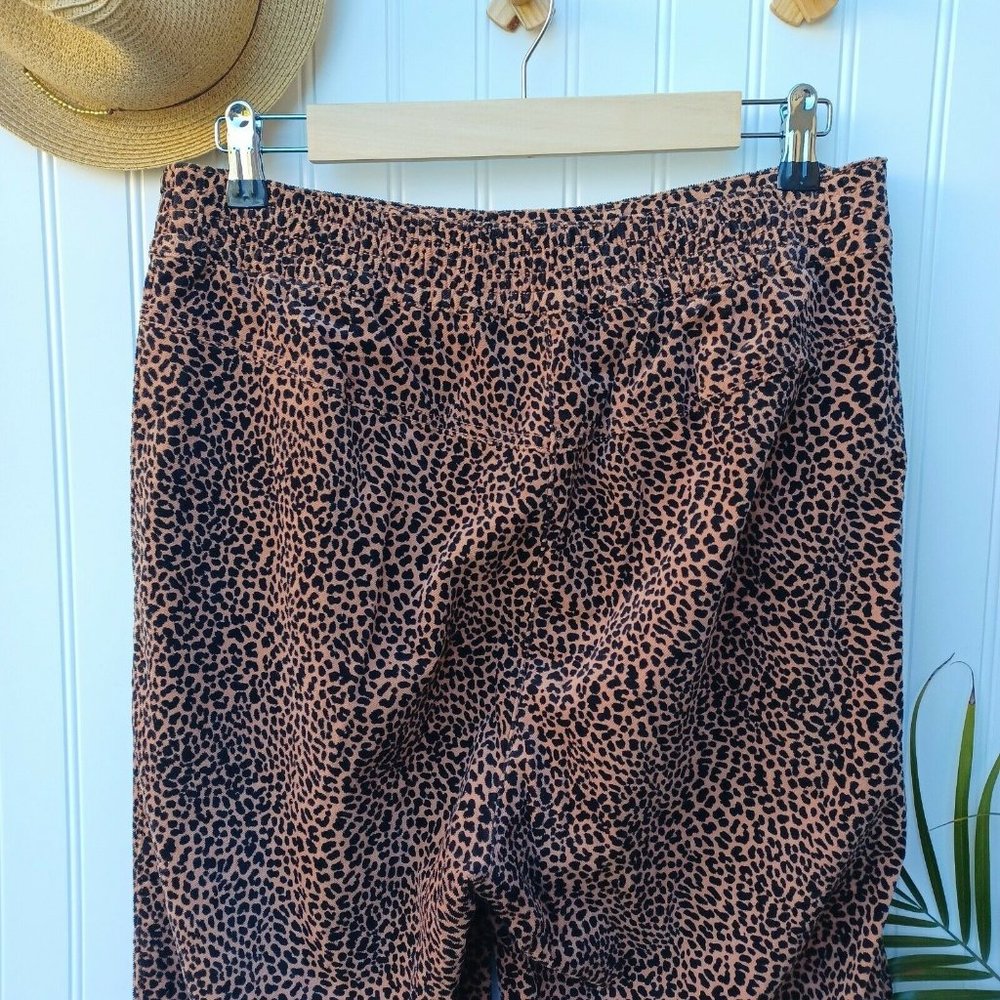 Anthropologie Kalea Corduroy Jogger Trouser Pants Size M Cheetah Brown Black - Picture 8 of 12